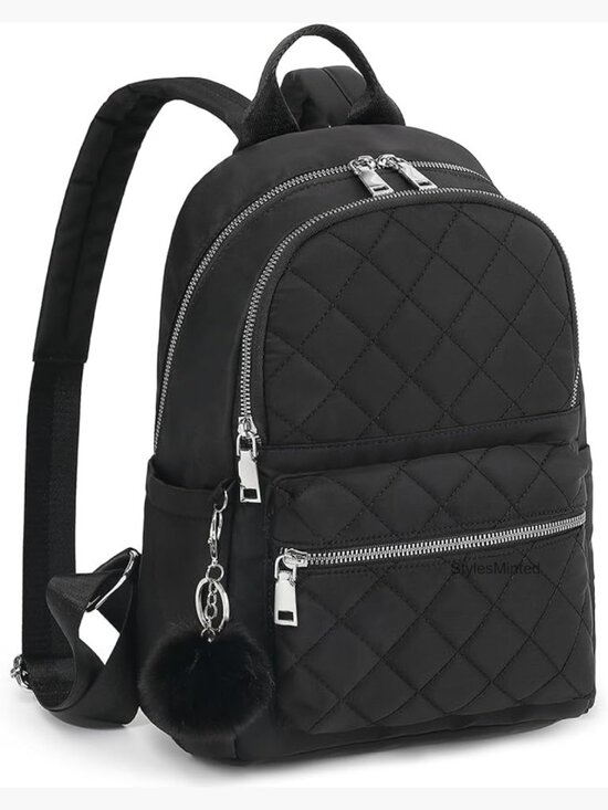 Mini Backpack Purse Women Lightweight Travel Bookbag Quilted Vegan Leather 7 main image 6